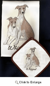 Whippet Dish Towel & Potholder