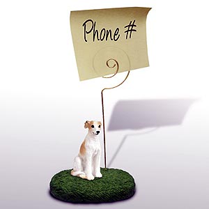 Whippet Note Holder (Tan & White)