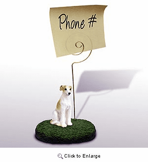 Whippet Note Holder (Tan & White)
