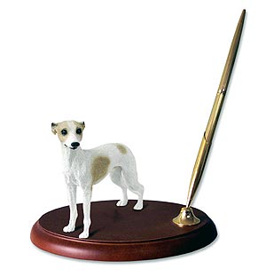 Whippet Pen Holder (Tan & White)