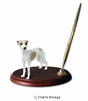 Whippet Pen Holder (Tan & White)