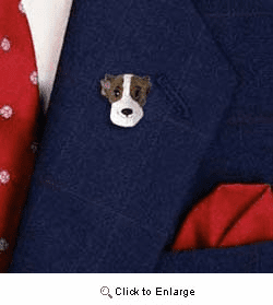 Whippet Pin Hand Painted Resin