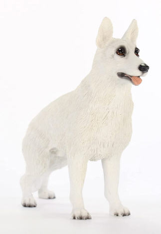 White German Shepherd Figurine