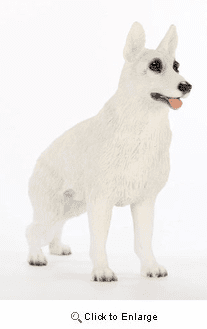 White German Shepherd Figurine