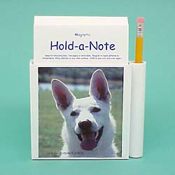 White German Shepherd Hold-a-Note