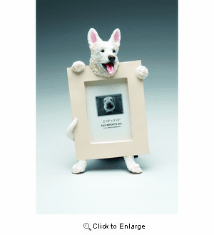 White German Shepherd Picture Frame