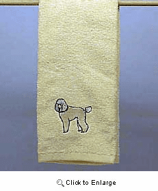 White Poodle Hand Towel