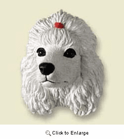 White Poodle Magnet