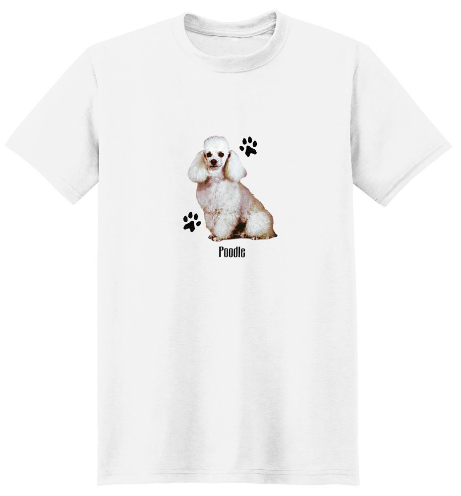 White Poodle T-Shirt - Stylin With Paws