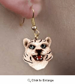 White Tiger Authentic Earrings