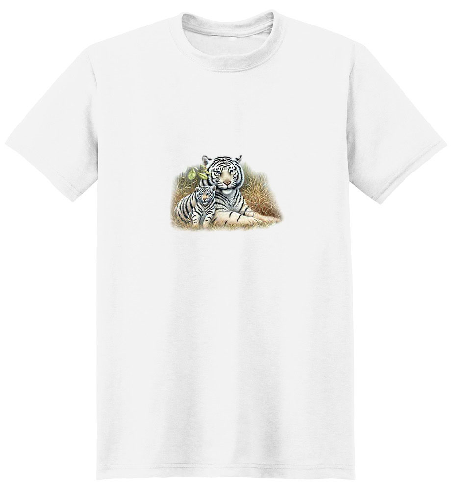 White Tiger T-Shirt - With Cub