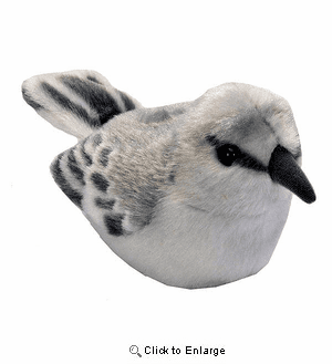 Wild Republic Audubon Birds "Northern Mockingbird" Plush Stuffed Bird with Authentic Bird Sound 5"