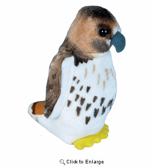 Wild Republic Audubon Birds "Red Tailed Hawk" Plush Stuffed Bird with Authentic Bird Sound 5"