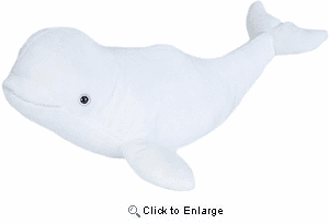 Wild Republic "Beluga Whale" Plush Stuffed Animal Cuddlekins 15"