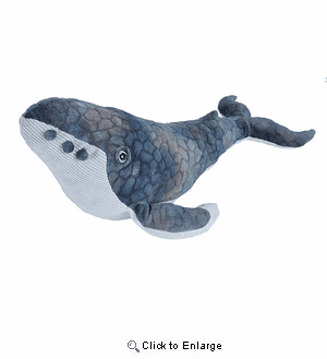 Wild Republic "Humpback Whale" Plush Stuffed Animal Cuddlekins 20"