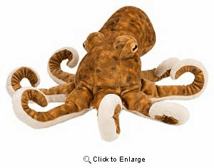 Wild Republic "Octopus" Plush Stuffed Animal Cuddlekins 8"