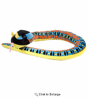 Wild Republic 54\" Dragon Bone Snake Plush – Giant Stuffed Animal Toy & Pillow