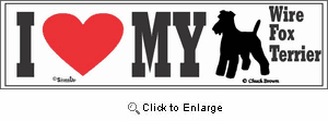 Wire Fox Terrier Bumper Sticker I Love My