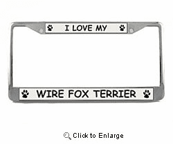 Wire Fox Terrier License Plate Frame