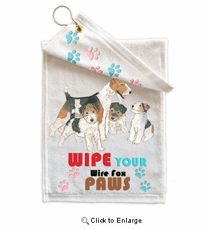 Wire Fox Terrier Paw Wipe Towel