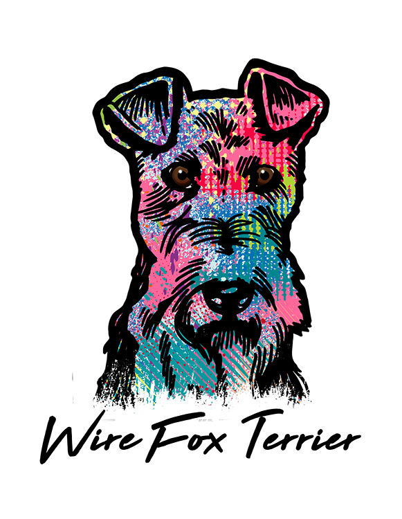 Wire Fox Terrier T Shirt Colorful Abstract