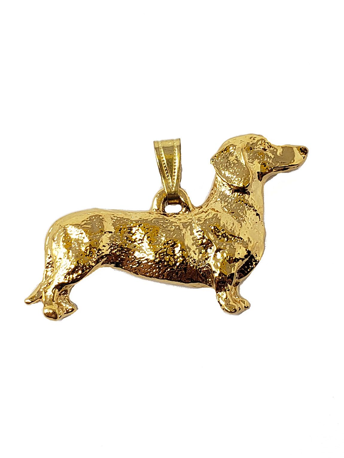 Wirehaired Dachshund 24K Gold Plated Pendant