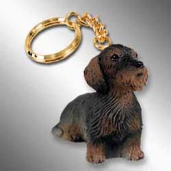 Wirehaired Dachshund Keychain