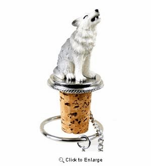 Wolf Bottle Stopper (Gray)