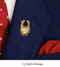 Wolf Pin Hand Painted Resin