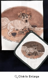 Yellow Lab Dish Towel & Potholder