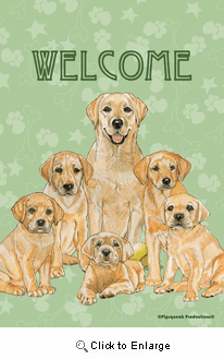 Yellow Lab Garden Flag