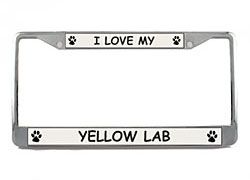 Yellow Lab License Plate Frame