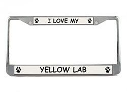 Yellow Lab License Plate Frame