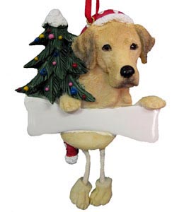 Yellow Lab Christmas Tree Ornament - Personalize