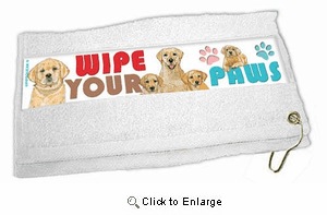 Yellow Lab Paw Wipe Towel