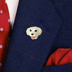Yellow Lab Pin Hand Painted Resin