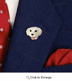 Yellow Lab Pin Hand Painted Resin