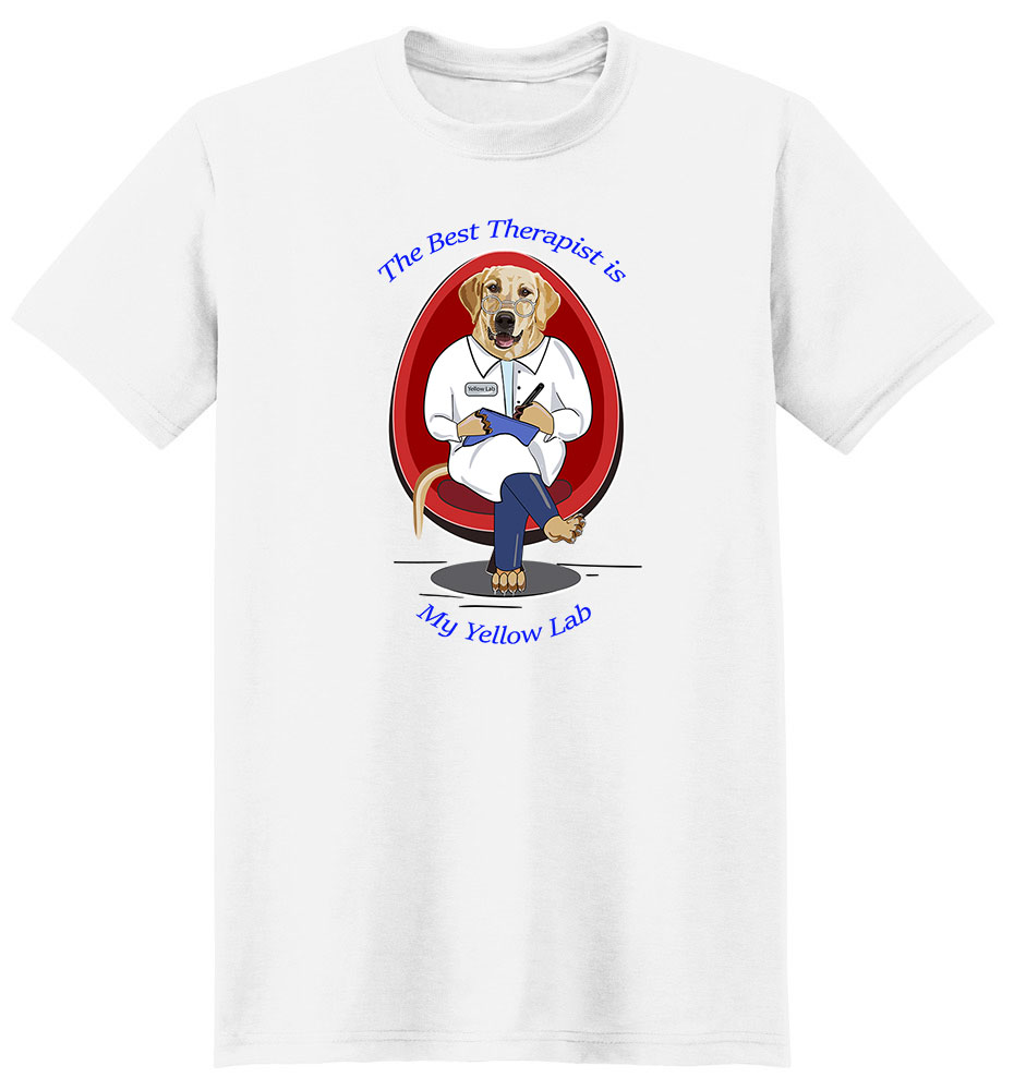 Yellow Lab T Shirt Best Therapist