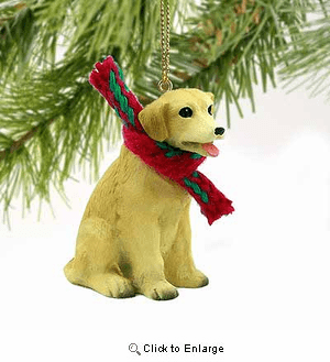 Yellow Lab Tiny One Christmas Ornament