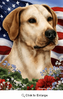 Yellow Labrador House Flag