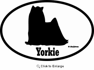 Yorkshire Terrier Bumper Sticker Euro