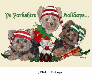 Yorkshire Terrier Christmas Cards