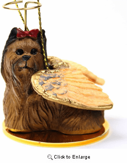 Yorkshire Terrier Christmas Ornament Angel
