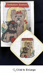 Yorkshire Terrier Dish Towel & Potholder