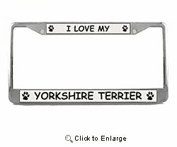 Yorkshire Terrier License Plate Frame