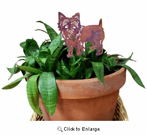 Yorkshire Terrier Plant Stake