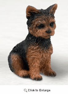 Yorkshire Terrier Puppy Cut Miniature Figurine