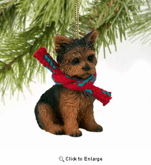 Yorkshire Terrier Tiny One Christmas Ornament Puppy Cut