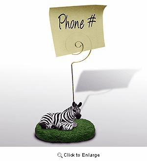 Zebra Note Holder