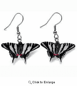 Zebra Swallowtail Butterfly Earrings True to Life